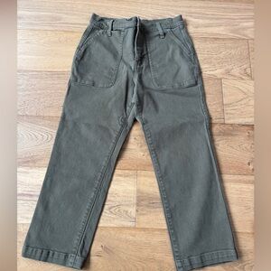 J.crew straight crop jeans olive green 27p